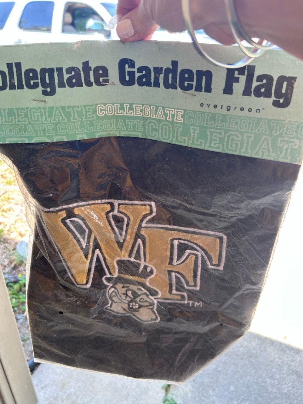 NCAA Wake Forest Black and Gold Collegiate Garden Flag